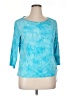 Ruby Rd. Blue 3/4 Sleeve T-Shirt Size XL (petite) - photo 1