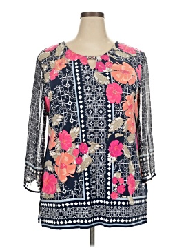 Jm Collection 3/4 Sleeve Blouse