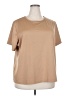 Susan Graver Solid Tan Active T-Shirt Size 2X - photo 1