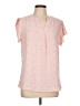 Unbranded 100% Polyester Pink Short Sleeve Blouse Size L - photo 1