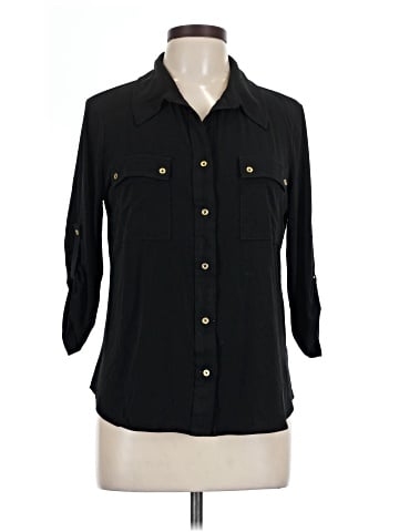Ellen Tracy 3/4 Sleeve Button-Down Shirt (view 1)