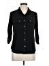 Ellen Tracy Black 3/4 Sleeve Button-Down Shirt Size L - photo 1