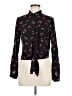 Love Notes 100% Rayon Floral Black Long Sleeve Blouse Size M - photo 1