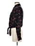 Love Notes 100% Rayon Floral Black Long Sleeve Blouse Size M - photo 5