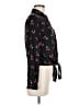 Love Notes 100% Rayon Floral Black Long Sleeve Blouse Size M - photo 4