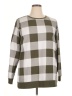 Lands' End Checkered-gingham Gray Pullover Sweater Size 18 - photo 1