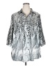 Creation L 100% Polyester Animal Print Silver 3/4 Sleeve Blouse Size 18 - photo 1