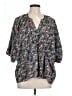 Kenar 100% Polyester Floral Teal 3/4 Sleeve Blouse Size L - photo 1