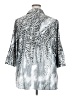 Creation L 100% Polyester Animal Print Silver 3/4 Sleeve Blouse Size 18 - photo 2