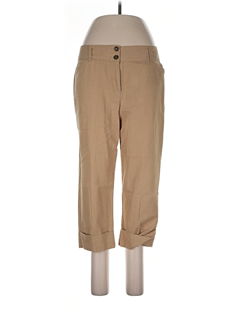 Pre-owned Larry Levine Khaki Pant In Tan
