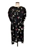 Halogen 100% Polyester Floral Black Casual Dress Size XL - photo 1