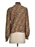 Shein Floral Brown Long Sleeve Blouse Size 4 - photo 2