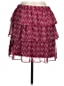 Gap 100% Polyester Chevron-herringbone Burgundy Casual Skirt Size M - photo 2