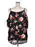 Ambiance 100% Polyester Floral Black Sleeveless Blouse Size 2X - photo 2