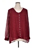Caffé Marrakesh 100% Polyester Burgundy 3/4 Sleeve Blouse Size XL - photo 1