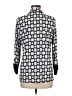 Peck & Peck Print Silver 3/4 Sleeve Blouse Size M - photo 2