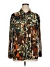 Calvin Klein Print Brown Long Sleeve Blouse Size XL - photo 1