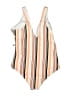Unbranded Stripes Ivory One Piece Swimsuit Size L - photo 2