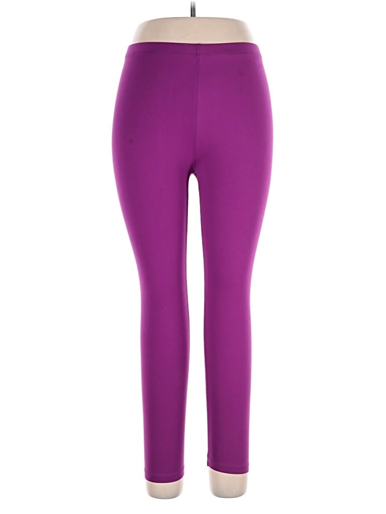 Pre-owned Zenana Yoga Pants In Purple
