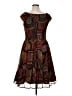 Peruvian Connection Paisley Brown Cocktail Dress Size 14 - photo 2