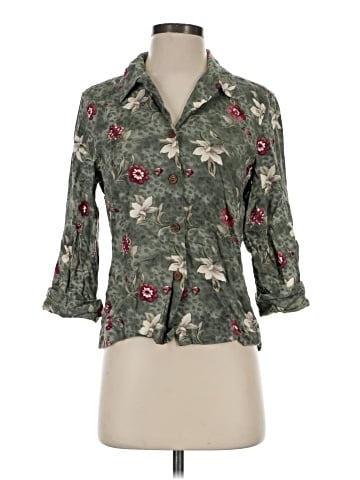 Havana Jack's Cafe 3/4 Sleeve Button-Down Shirt (view 1)