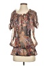 Outback Red Brown Short Sleeve Blouse Size S - photo 1