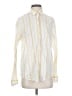 Zara 100% Cotton Stripes Ivory Long Sleeve Button-Down Shirt Size S - photo 1