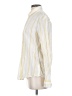 Zara 100% Cotton Stripes Ivory Long Sleeve Button-Down Shirt Size S - photo 5