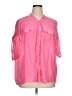 Alfani Pink 3/4 Sleeve Button-Down Shirt Size XL - photo 1
