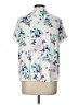 Soma Floral White Short Sleeve Blouse Size L - photo 2
