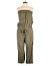 Cloth & Stone Solid Green Jumpsuit Size L - photo 1