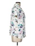 Soma Floral White Short Sleeve Blouse Size L - photo 4