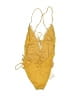 Blue Life Paisley Gold Yellow One Piece Swimsuit One size - photo 2