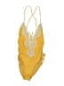 Blue Life Paisley Gold Yellow One Piece Swimsuit One size - photo 1