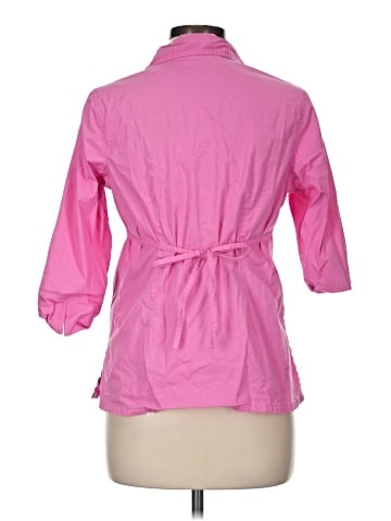 Maternity Announcements 3/4 Sleeve Button-Down Shirt (view 2)