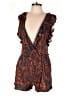 BCBGMAXAZRIA 100% Rayon Paisley Orange Romper Size L - photo 1