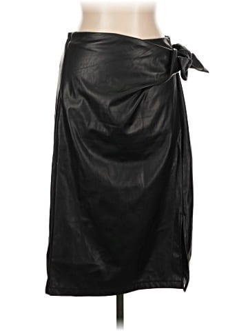 Kate Kasin Faux Leather Skirt (view 1)