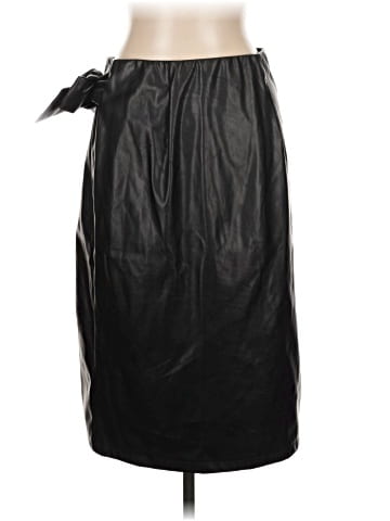 Kate Kasin Faux Leather Skirt (view 2)