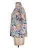 Escada Paisley Blue Short Sleeve Blouse Size S - photo 5