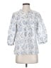 Dylan Blue 3/4 Sleeve Blouse Size S - photo 1
