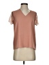 Express Outlet 100% Polyester Tan Short Sleeve Blouse Size XS - photo 1