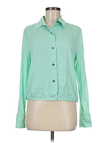 Linda Allard Ellen Tracy Long Sleeve Silk Top (view 1)