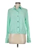 Linda Allard Ellen Tracy Green Long Sleeve Silk Top Size 8 - photo 1