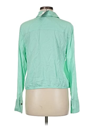 Linda Allard Ellen Tracy Long Sleeve Silk Top (view 2)