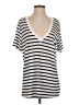 Splendid Stripes Silver Short Sleeve T-Shirt Size S - photo 1