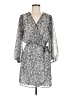 Veronica M. 100% Polyester Animal Print Gray Casual Dress Size M - photo 1