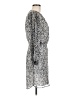 Veronica M. 100% Polyester Animal Print Gray Casual Dress Size M - photo 4