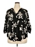 Torrid 100% Polyester Floral Black 3/4 Sleeve Blouse Size 2X Plus (2) - photo 1