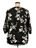 Torrid 100% Polyester Floral Black 3/4 Sleeve Blouse Size 2X Plus (2) - photo 2
