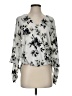 West Kei 100% Polyester Silver 3/4 Sleeve Blouse Size S - photo 1